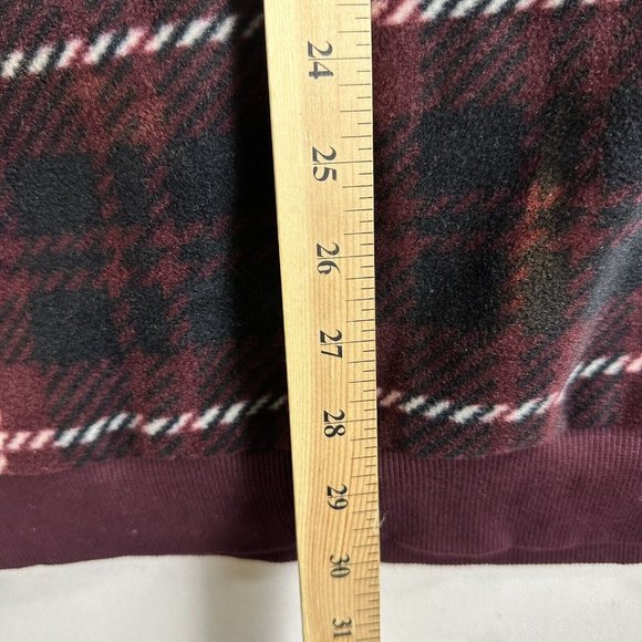 Frye and Co Fleece Sweater Jacket Plaid 1/4 Zip Pullover Mens Size 2XL - Picture 5 of 9